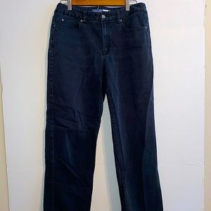 Liz Claiborne Classic Loose Relaxed Straight Leg Black Denim Jeans WOMEN’S 10